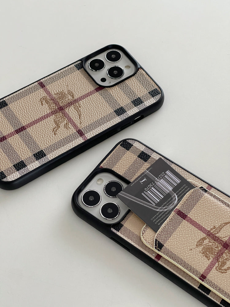Leather BB iPhone Case-With Card Holder-DKK241420