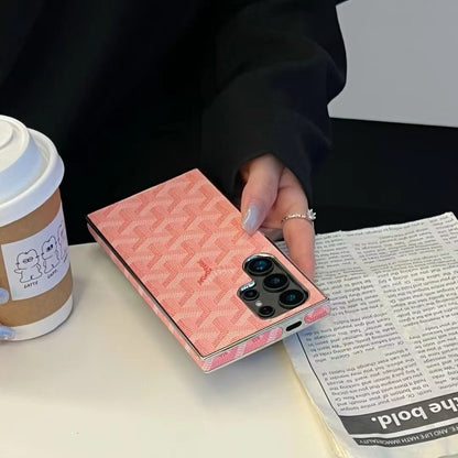 Luxury Leather GD Samsung Galaxy S Series Case Pink -SXK251625