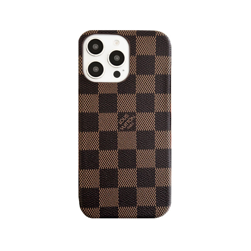 Leather Monogram iPhone Case Black Printing -MSK251807