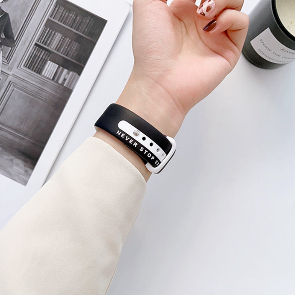 Silica Gel TNF Apple Watch Band Black-BBD251428
