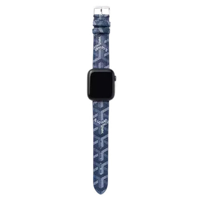 Luxury Leather GD Apple Watch Band Black-GBD251502