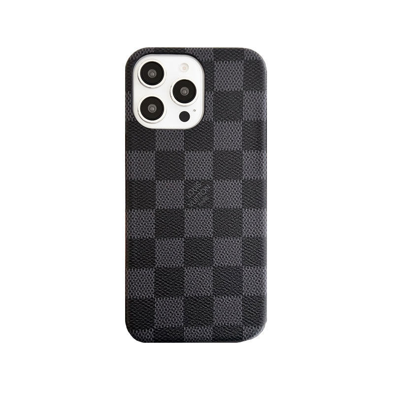 Leather Monogram iPhone Case Black Printing -MSK251807