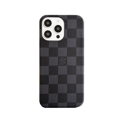 Leather Monogram iPhone Case Black Printing -MSK251807
