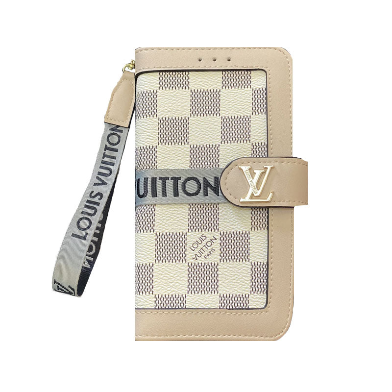 Leather Leather Flip Monogram Phone Case With Card Holder And Strap Big Printing -CFLB200911