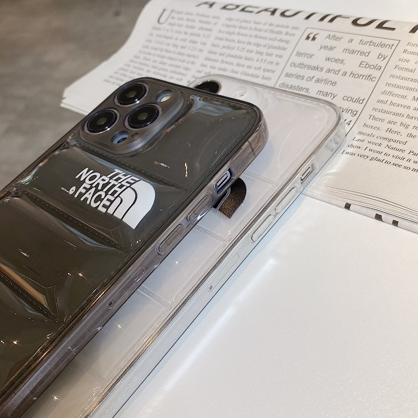 Clear NF iPhone Case-Black