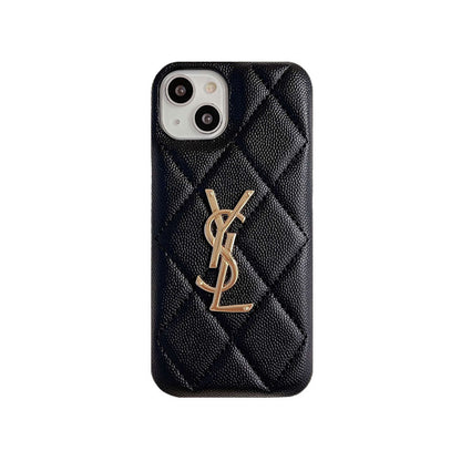 Classic YL iPhone Case Leather Black-LXP241442