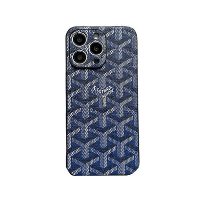 Leather GD iPhone Case With Lens Protection White-SJK240807
