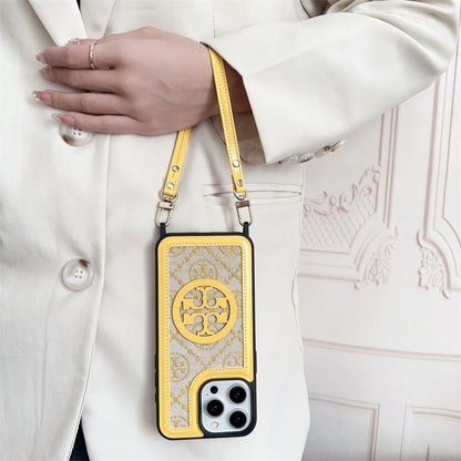Classic TB iPhone Case With Strap Yellow -SL240411