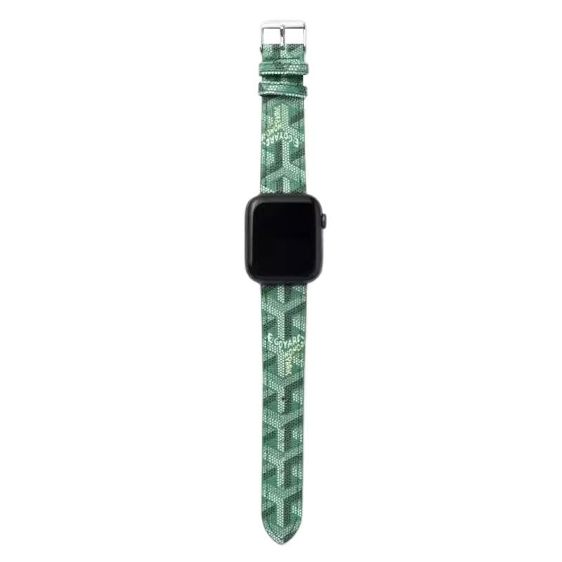 Luxury Leather GD Apple Watch Band Black-GBD251502