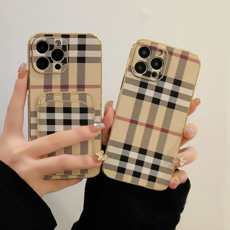 Leather BB iPhone Case-With Card Holder-CKK241350