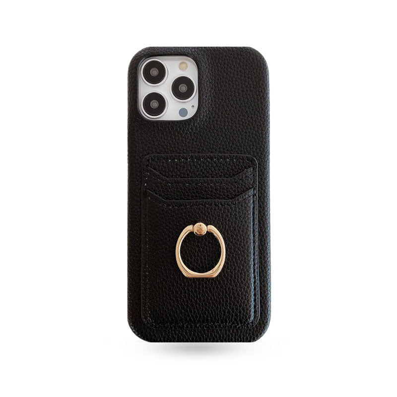 iPhone Case With Card Holder Black