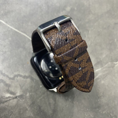 Luxury Leather MK Apple Watch Band Brown-LBB25405