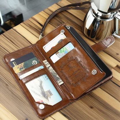 Luxury Monogram iPhone Case With Zipper Wallet And Strap -CFLB251520