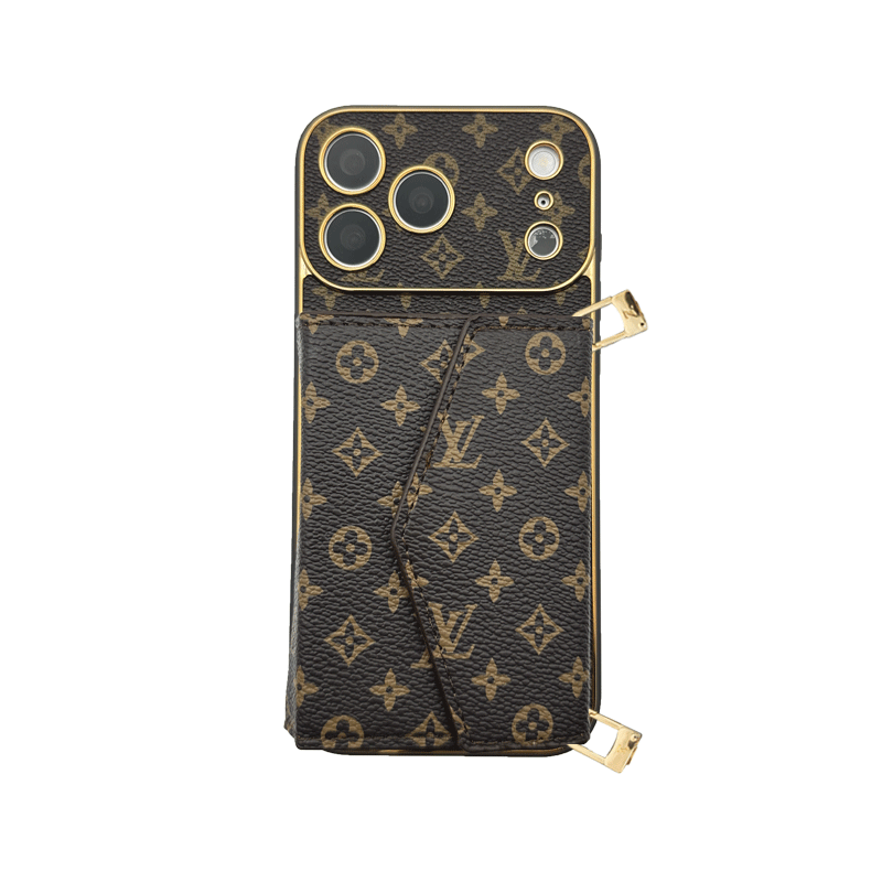 Premium Monogram iPhone Case With Wallet And Crossbody Strap For iPhone 17 Series-CYLV126