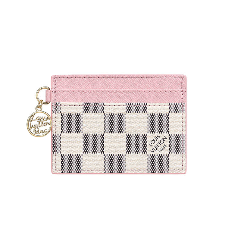 Classic Leather Monogram  Card Wallet-CYLV199