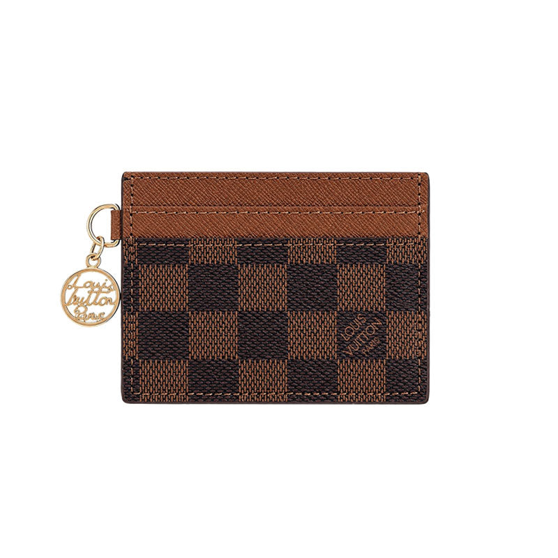 Classic Leather Monogram  Card Wallet-CYLV199