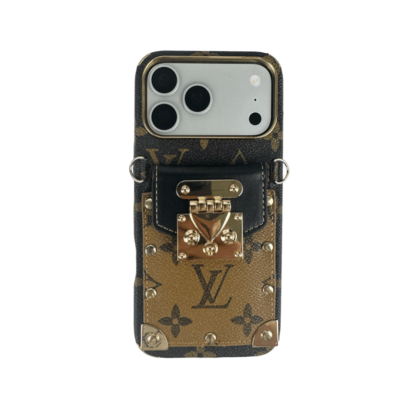 Classic Monogram iPhone Case With Wallet And Crossbody Strap For iPhone 17 Series Brown-CYLV130