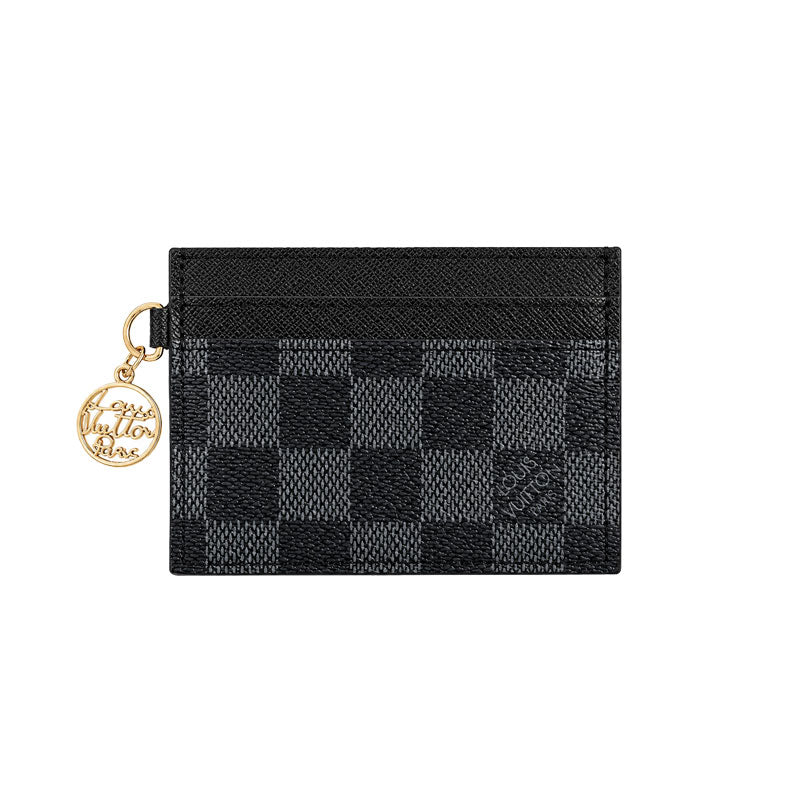 Classic Leather Monogram  Card Wallet-CYLV199