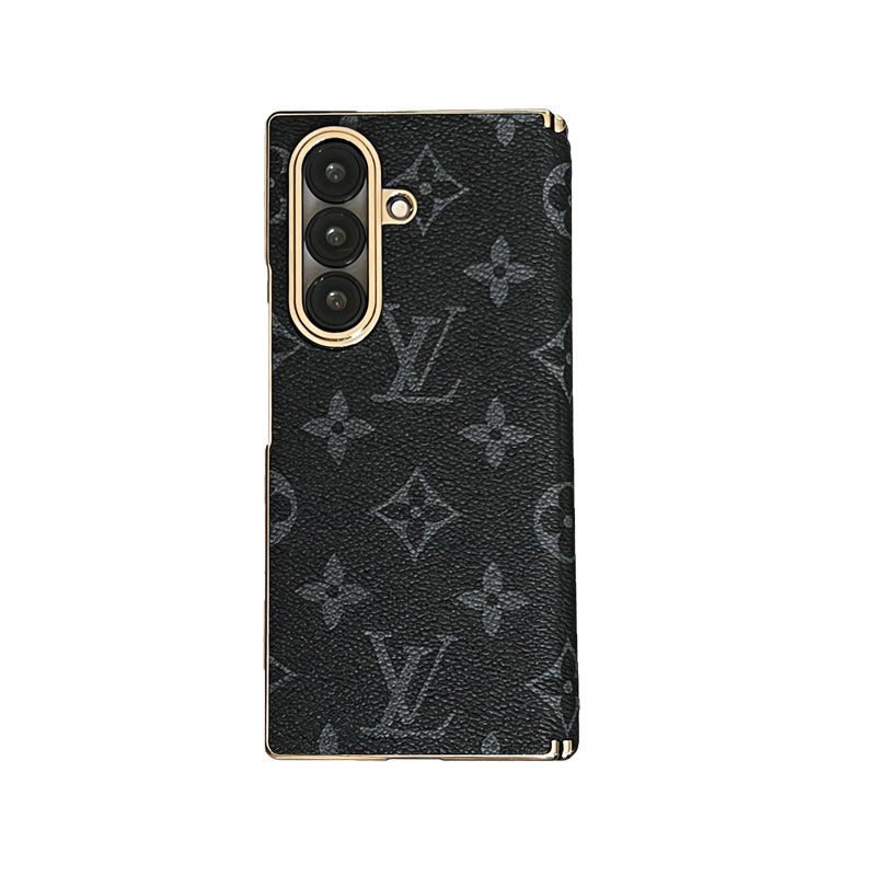 Luxury Leather Monogram Samsung Galaxy Z Fold Series Case Big Printing-CYLV089