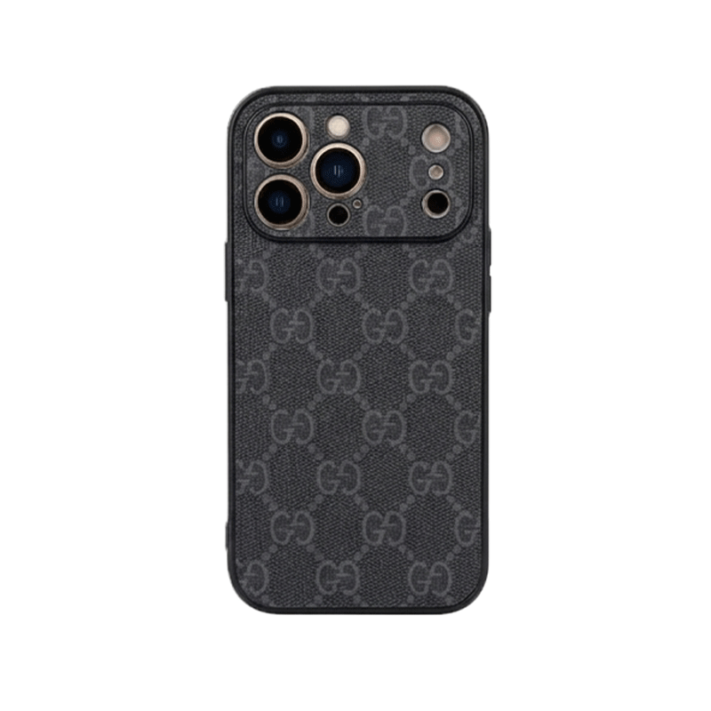 Luxury Leather GG iPhone Case For iPhone 17 Series Brown -CYGG131