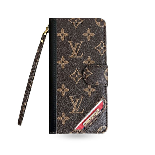 Classic Leather Monogram iPhone Case with Card Holder and Cash Pocket-CFHYL251025