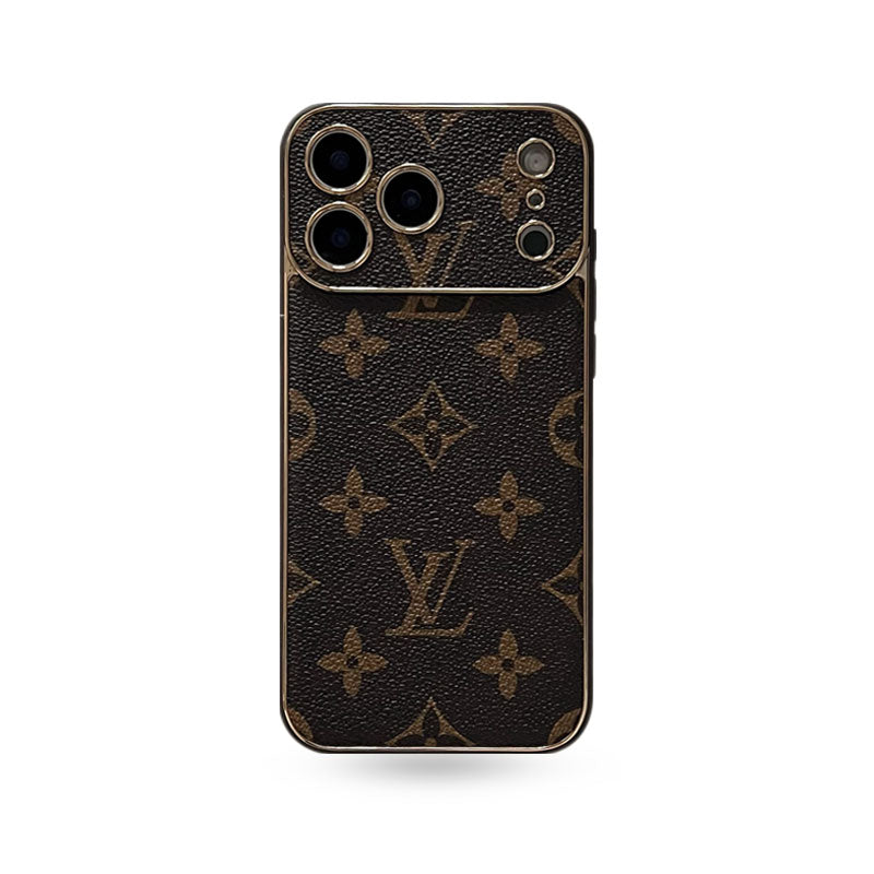Luxury Leather Monogram iPhone Case For iPhone 17 Series-CYLV005