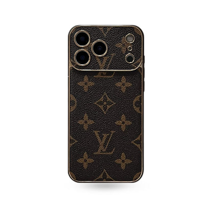 Luxury Leather Monogram iPhone Case For iPhone 17 Series-CYLV005