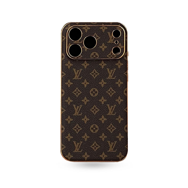 Elegant Leather Monogram iPhone Case For iPhone 17 Series-CYLV021