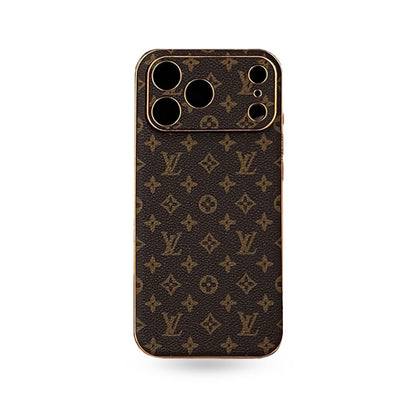Elegant Leather Monogram iPhone Case For iPhone 17 Series-CYLV021