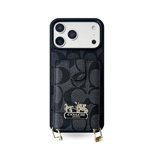Leather CH iPhone Case With Wallet And Strap-CFK251420
