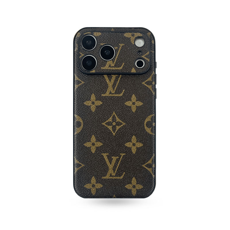 Stylish Leather Monogram iPhone Case For iPhone 17 Series-CYLV039