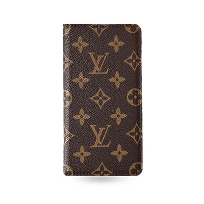 Luxury Folio Leather Monogram iPhone Case With Card Holder-CFHYL251006