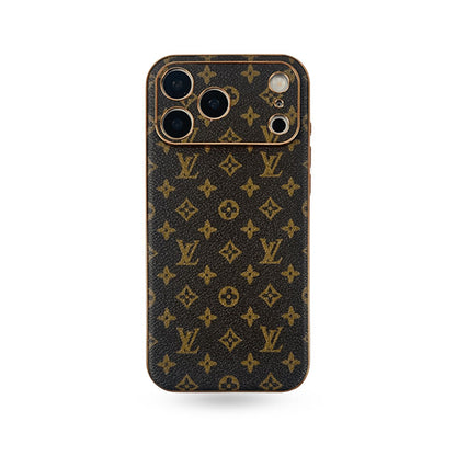 Luxury Leather Monogram iPhone Case For iPhone 17 Series-CYLV041