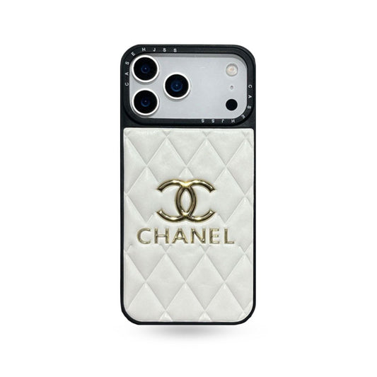 Luxury Leather CC iPhone Case For iPhone 17 Series White-YHJ251809