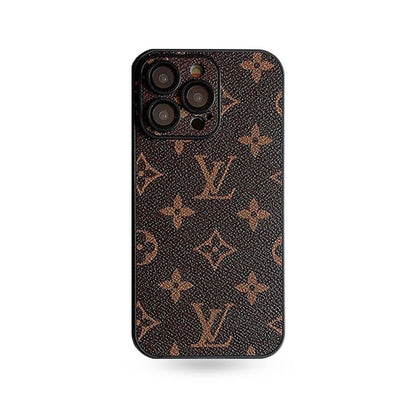 Leather Monogram iPhone Case With Lens Protection Big Printing -CEK251736