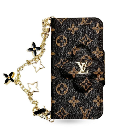 Classic Folding Monogram iPhone Case With Card Holder And Chain-CFJK03