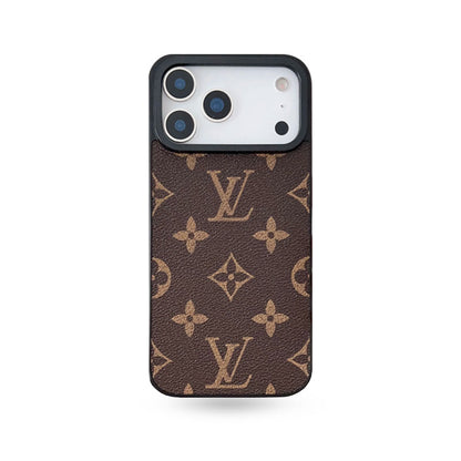 Luxury Leather Monogram iPhone Case For iPhone 17 Series-CYLV013