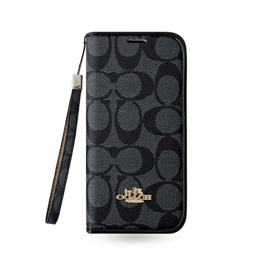 Classic Leather CH iPhone Case With Fold Wallet And Strap-CFPL005