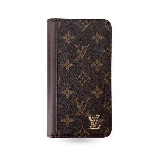 Premium Leather Folio Wallet Case for iPhone Big Printing -CFLB251816