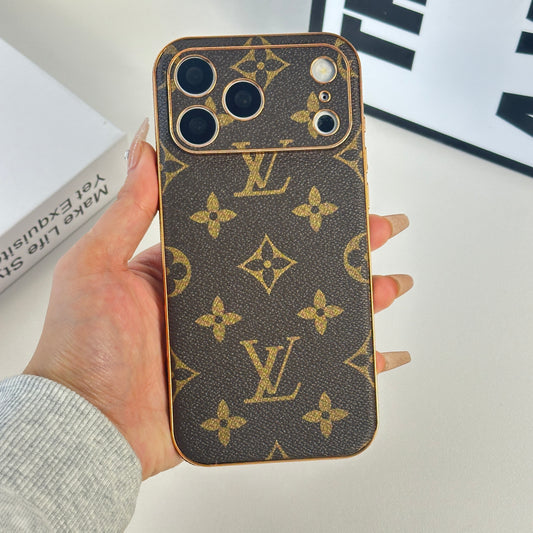 Leather Monogram iPhone Case For iPhone 17 Series-CYLV042