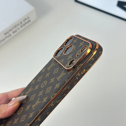 Luxury Leather Monogram iPhone Case For iPhone 17 Series-CYLV041