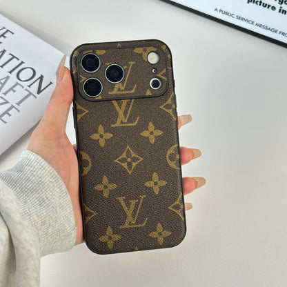 Stylish Leather Monogram iPhone Case For iPhone 17 Series-CYLV039