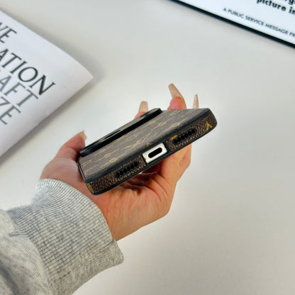 Stylish Leather Monogram iPhone Case For iPhone 17 Series-CYLV039