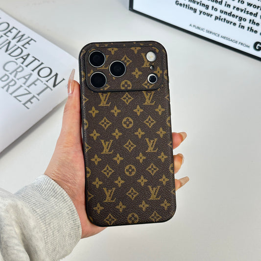 Classic Leather Monogram iPhone Case For iPhone 17 Series-CYLV038