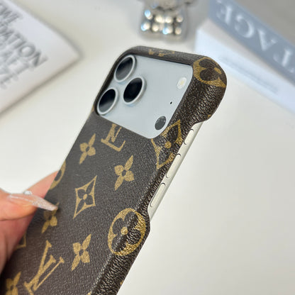 Premium Leather Monogram Magnetic iPhone Case（Compatible With Magsafe）For iPhone 17 Series-CYLV037