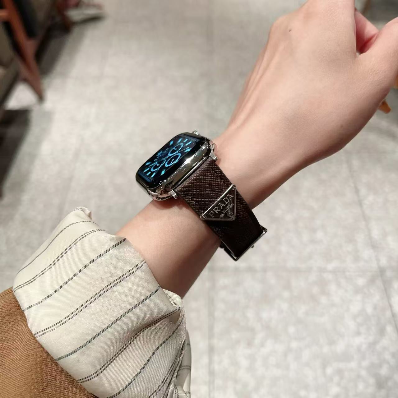 Premium PR Apple Watch Band Black Printing-CYPR104