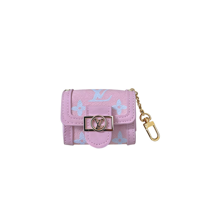 Refined Leather Monogram AirPods Cases Big Printing-CYLV117