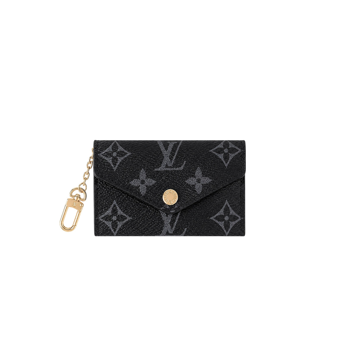 Monogram Leather Keychain Card Holder