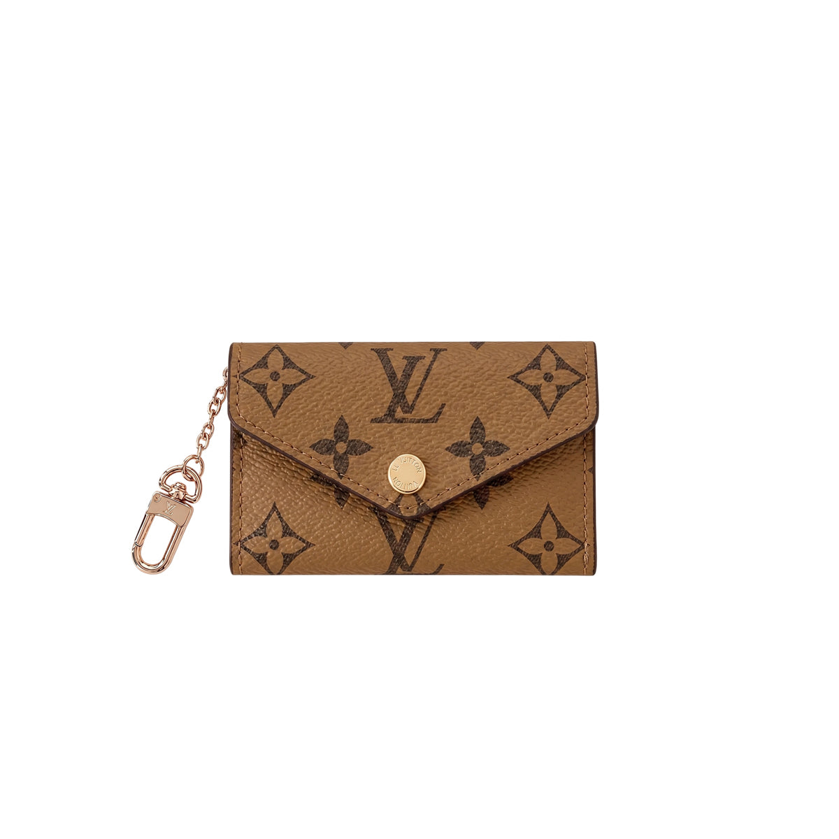Monogram Leather Keychain Card Holder