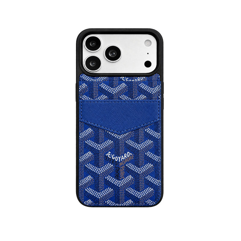 Luxury Leather GD iPhone Case With Card Holder For iPhone 17 Series-CYGD218